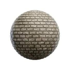 Grey stone brick wall